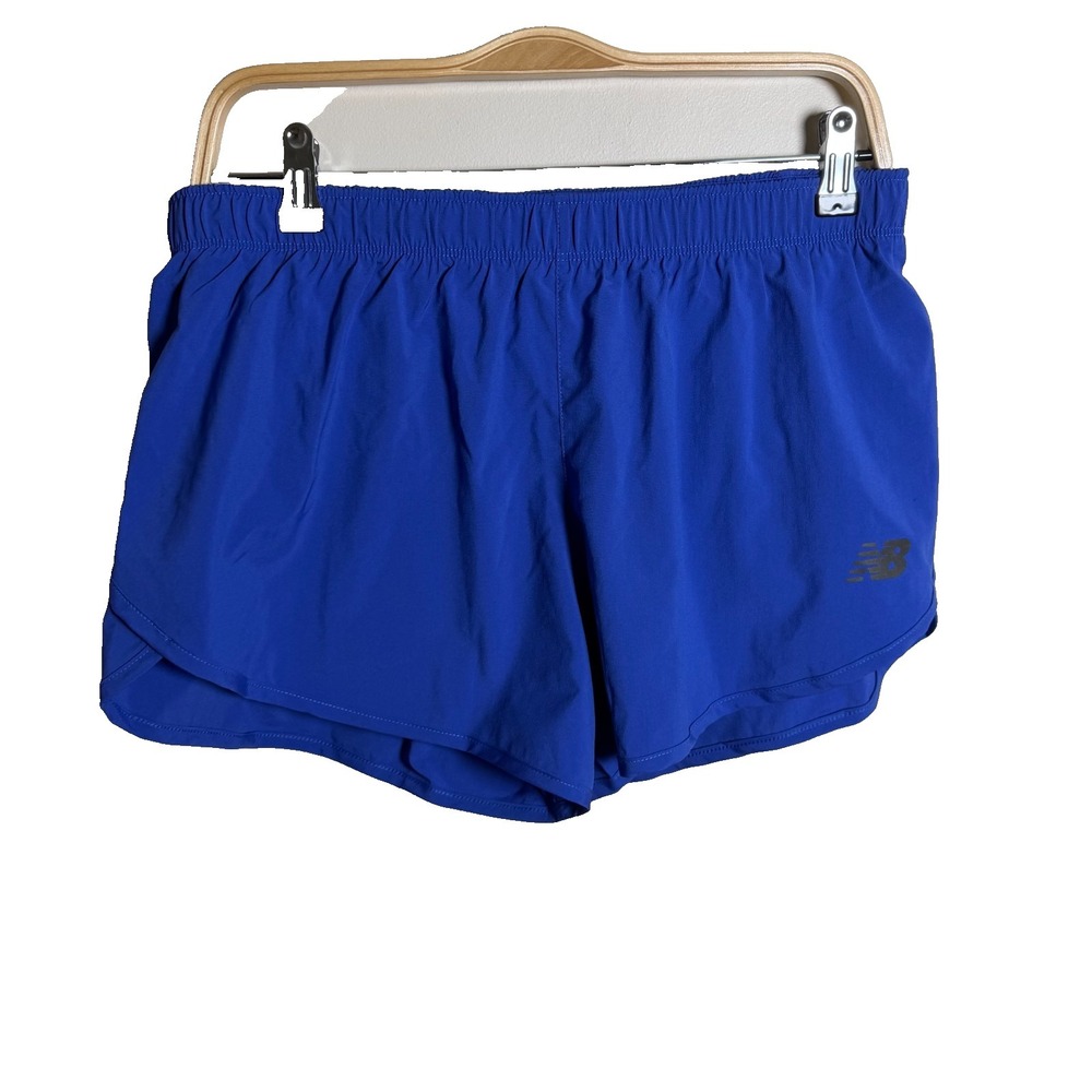 New Balance Women's Running Shorts M‎ Blue Athletic Workout Activewear New